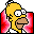 Simpsons Folder Red Homer folder Icon, Simpsons Folder Red Homer folder,Simpsons Vol. 04,Movie & TV