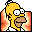 Folder Brown Homer Icon, Folder Brown Homer,Simpsons Vol. 06,Movie & TV