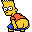 Bart Unabridged Mooning Bart Icon, Bart Unabridged Mooning Bart,Simpsons Vol. 07,Movie & TV
