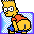 Folder Mooning Bart Icon, Folder Mooning Bart,Simpsons Vol. 07,Movie & TV