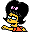 Bart Unabridged Bart in a wig dancing Icon, Bart Unabridged Bart in a wig dancing,Simpsons Vol. 10,Movie & TV