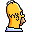 Homertopia Back of Homers head Icon, Homertopia Back of Homers head,Simpsons Vol. 10,Movie & TV