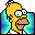 Folder Blue Green Homer Icon, Folder Blue Green Homer,Simpsons Vol. 11,Movie & TV
