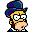 Homertopia Homer in Tom Sawyer Icon, Homertopia Homer in Tom Sawyer,Simpsons Vol. 11,Movie & TV
