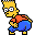 Rollover Bart mooning 1 Icon, Rollover Bart mooning 1,Simpsons Vol. 11,Movie & TV