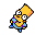 Rollover Bart reaching up 1 Icon, Rollover Bart reaching up 1,Simpsons Vol. 11,Movie & TV