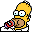 Rollover Homer swills beer 1 Icon, Rollover Homer swills beer 1,Simpsons Vol. 11,Movie & TV