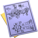 Blueprint Document Icon, Blueprint Document,Voltes Vanatics,Movie & TV