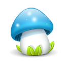 mushroom blue Icon, mushroom blue,Mushrooms,Nature