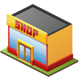 Retail shop Icon, Retail shop,Large Home,Object