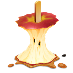 Caramel Apple Eaten Icon, Caramel Apple Eaten,Trick or Trash,Object,