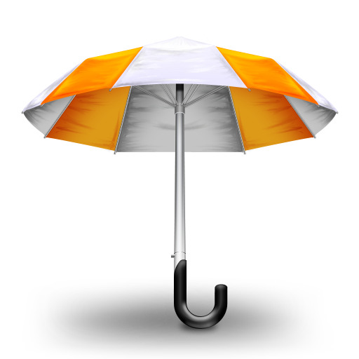 Umbrella Orange Icon, Umbrella Orange,Umbrella icon,Object,http://iirojappinen.deviantart.com/art/Umbrella-icon-94337979