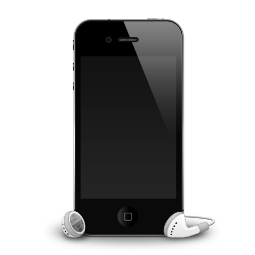 iPhone 4G headphones shadow Icon, iPhone 4G headphones shadow,iPhone 4G,Phone