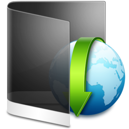 Folder Black Downloads Icon, Folder Black Downloads,Aeon,System