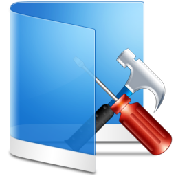Folder Blue Configure Icon, Folder Blue Configure,Aeon,System