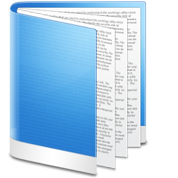 Folder Blue Doc Icon, Folder Blue Doc,Aeon,System