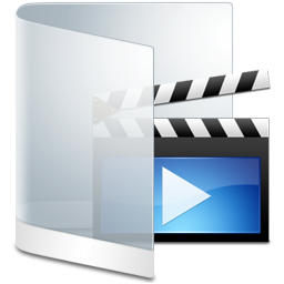 Folder White Videos Icon, Folder White Videos,Aeon,System
