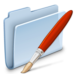Bitmaps Folder Badged Icon, Bitmaps Folder Badged,Agua Extras vol. 1,System,