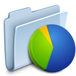 Charts Folder Badged Icon, Charts Folder Badged,Agua Extras vol. 1,System,