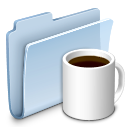 Coffee Folder Badged Icon, Coffee Folder Badged,Agua Extras vol. 1,System,