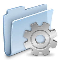 Gear Folder Badged Icon, Gear Folder Badged,Agua Extras vol. 1,System,