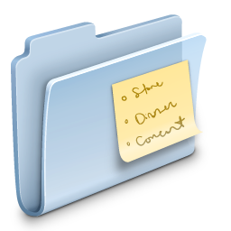 Notes Folder Badged Icon, Notes Folder Badged,Agua Extras vol. 1,System,