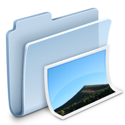 Pictures Folder Badged Icon, Pictures Folder Badged,Agua Extras vol. 1,System,