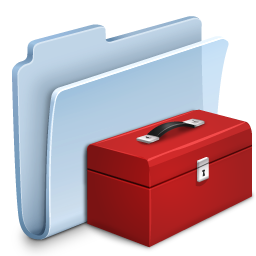 Toolbox Folder Badged Icon, Toolbox Folder Badged,Agua Extras vol. 1,System,