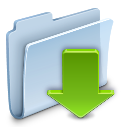 Downlads Folder Badged Icon, Downlads Folder Badged,Agua,System,
