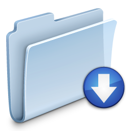 Drop Folder Badged Icon, Drop Folder Badged,Agua,System,