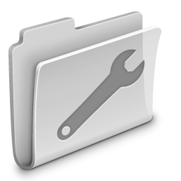 Utilities Folder Grey Icon, Utilities Folder Grey,Agua,System,