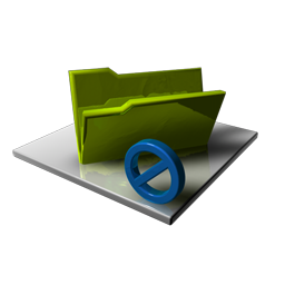 Folder Empty Blocked Icon, Folder Empty Blocked,Alerts,System,blue,green