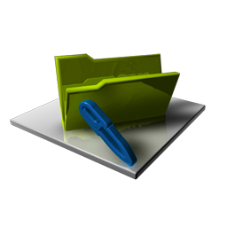 Folder Empty Edit Icon, Folder Empty Edit,Alerts,System,blue,green