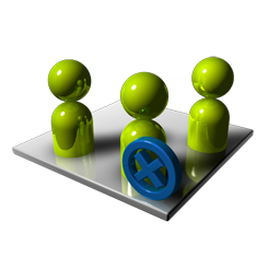 Group Delete Icon, Group Delete,Alerts,System,blue,green