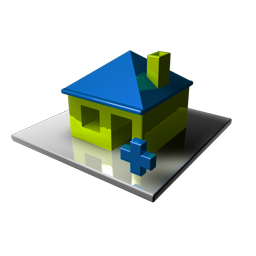 Home Add Icon, Home Add,Alerts,System,blue,green