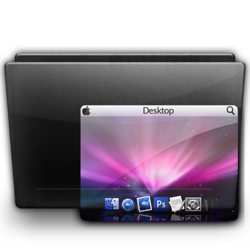 Desktop Folder Icon, Desktop Folder,Black Glossy,System,http://thepm34.deviantart.com/art/Black-Glossy-Icon-Set-86511604