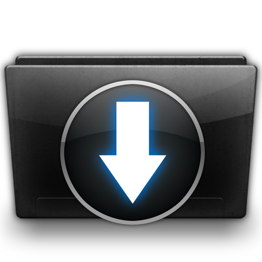 Downloads Folder Icon, Downloads Folder,Black Glossy,System,http://thepm34.deviantart.com/art/Black-Glossy-Icon-Set-86511604