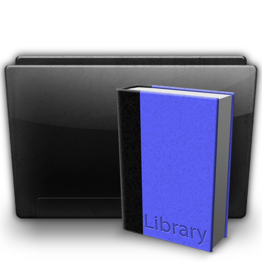 Library Folder Icon, Library Folder,Black Glossy,System,http://thepm34.deviantart.com/art/Black-Glossy-Icon-Set-86511604