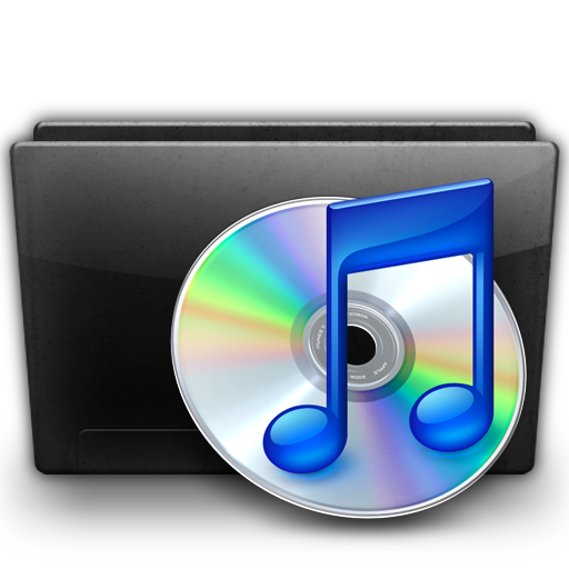 Music Folder Icon, Music Folder,Black Glossy,System,http://thepm34.deviantart.com/art/Black-Glossy-Icon-Set-86511604