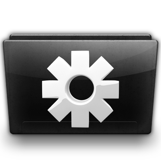 Smart Folder Icon, Smart Folder,Black Glossy,System,http://thepm34.deviantart.com/art/Black-Glossy-Icon-Set-86511604