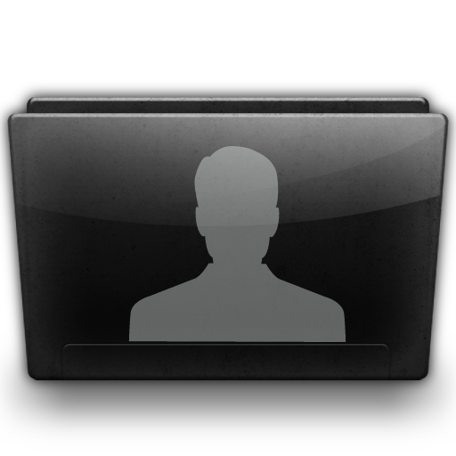 Users Folder Icon, Users Folder,Black Glossy,System,http://thepm34.deviantart.com/art/Black-Glossy-Icon-Set-86511604