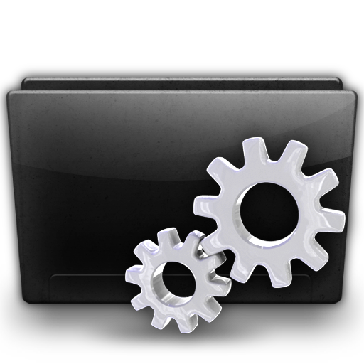 Utilities Folder Icon, Utilities Folder,Black Glossy,System,http://thepm34.deviantart.com/art/Black-Glossy-Icon-Set-86511604