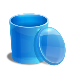 blue recycle bin empty Icon, blue recycle bin empty,Blue 1,System