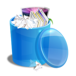 blue recycle bin Icon, blue recycle bin,Blue 1,System