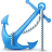 Anchor Icon, Anchor,Blue,System