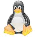 linux tux Icon, linux tux,Color Stroked,System
