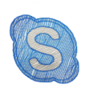 skype Icon, skype,Color Stroked,System