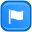 flag Blue Icon, flag Blue,Colored Developers Button,System,