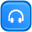 music 01 Blue Icon, music 01 Blue,Colored Developers Button,System,