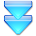 Action arrow blue double down Icon, Action arrow blue double down,Crystal Clear,System